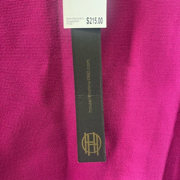 House of Harlow‎ Dress sheer Sleeve Knit pink  Fuchsia NWT small - Picture 5 of 6